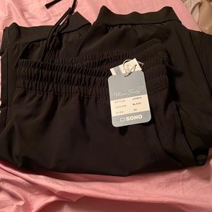 Plus size black joggers